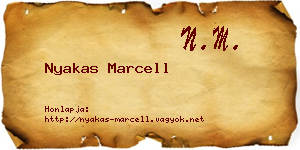 Nyakas Marcell névjegykártya